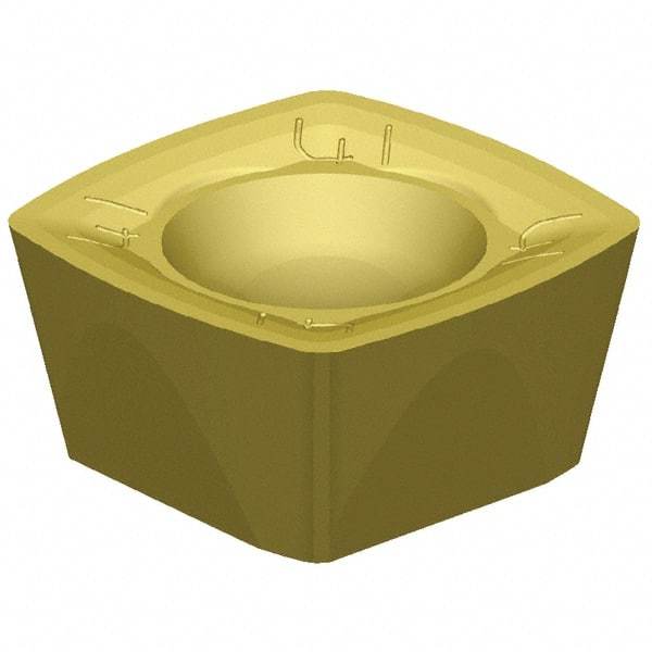 Kennametal - XDPT090408 Grade KCSM40 Carbide Milling Insert - AlTiN/TiN Finish, 3/16" Thick, 3/8" Inscribed Circle, 1/32" Corner Radius - Industrial Tool & Supply