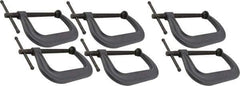 Wilton - Regular-Duty 10-1/8" Max Opening, 6" Throat Depth, Forged Steel Standard C-Clamp - 8,000 Lb Capacity, 2" Min Opening, Deep Throat - Industrial Tool & Supply