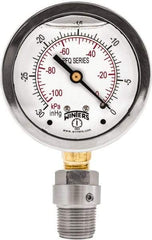 Winters - 2-1/2" Dial, 1/4 Thread, 0-1,000 Scale Range, Pressure Gauge - Bottom Connection Mount, Accurate to 1.5% of Scale - Industrial Tool & Supply