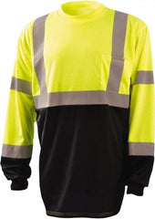 OccuNomix - Size 5XL Hi-Viz Yellow & Black High Visibility Long Sleeve T-Shirt - Industrial Tool & Supply
