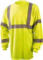 OccuNomix - Size 4XL Hi-Viz Yellow High Visibility Long Sleeve T-Shirt - Industrial Tool & Supply