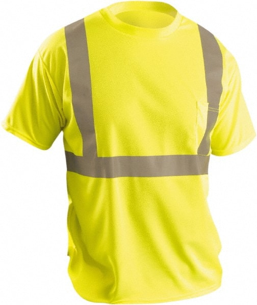 OccuNomix - Size S Hi-Viz Yellow High Visibility Short Sleeve T-Shirt - Industrial Tool & Supply