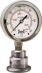 Winters - 2-1/2" Dial, 1/4 Thread, 0-30 Scale Range, Pressure Gauge - Bottom Connection Mount, Accurate to 1.5% of Scale - Industrial Tool & Supply