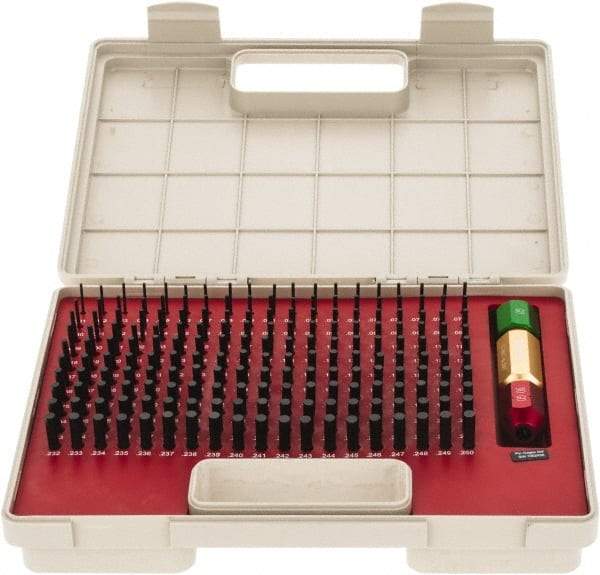SPI - 190 Piece, 0.061-0.25 Inch Diameter Plug and Pin Gage Set - Plus 0.0002 Inch Tolerance, Class ZZ - Industrial Tool & Supply