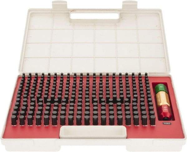 SPI - 250 Piece, 0.251-0.5 Inch Diameter Plug and Pin Gage Set - Minus 0.0002 Inch Tolerance, Class ZZ - Industrial Tool & Supply