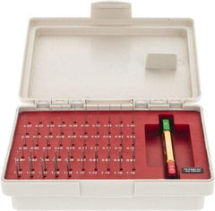 SPI - 55 Piece, 0.2-1.28mm Diameter Plug and Pin Gage Set - Plus 0.005mm Tolerance, Class ZZ - Industrial Tool & Supply