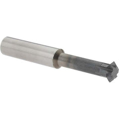 Accupro - 3/8° 3/8" Cut Diam, 1/8" Cut Width, 3/8" Shank, Solid Carbide Double-Angle Cutter - Industrial Tool & Supply