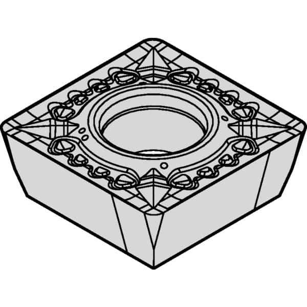 Kennametal - SDET431 GB Grade KCSM40 Carbide Milling Insert - AlTiN/TiN Finish, 3/16" Thick, 1/2" Inscribed Circle, 6.35mm Corner Radius - Industrial Tool & Supply