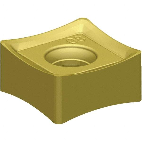 Kennametal - SNHJ442 GD Grade KCSM40 Carbide Milling Insert - AlTiN/TiN Finish, 1/4" Thick, 1/2" Inscribed Circle - Industrial Tool & Supply