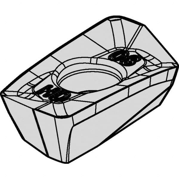 Kennametal - EP1020 HD Grade KCSM40 Carbide Milling Insert - AlTiN/TiN Finish, 9/64" Thick, 2mm Corner Radius - Industrial Tool & Supply