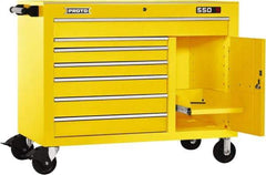 Proto - 20,092 Lb Capacity, 7 Drawer Mobile Workstation - 50" Wide x 25-1/4" Deep x 41" High, Steel - Industrial Tool & Supply