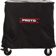 Proto - Tool Box Nylon Workstation Cover - 50" Wide x 36" High, Black, For J555041-12, J555041-10, J555041-10-PD, J555041-8-2S, J555041-8-1S, J555041-7-1S - Industrial Tool & Supply