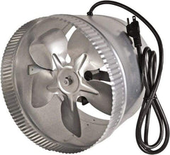 Suncourt - 10" Diam, 1.5 Amp, 120 Volt Duct Fan - 300 CFM, Single Speed - Industrial Tool & Supply