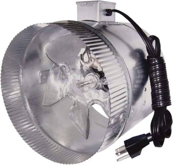 Suncourt - 8" Diam, 0.45 Amp, 120 Volt Duct Fan - 210 CFM, Single Speed - Industrial Tool & Supply