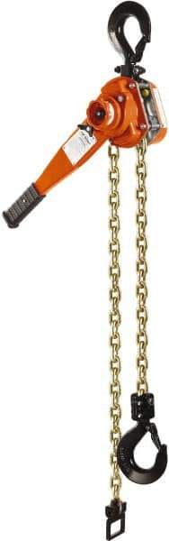 CM - 12,000 Lb Lifting Capacity, 5' Lift Height, Lever Hoist - Made from Chain, 93 Lb Avg Pull to Lift Rated Load, 1 Chain - Industrial Tool & Supply