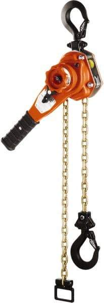 CM - 1,500 Lb Lifting Capacity, 10' Lift Height, Lever with Overload Protection Hoist - Made from Chain, 45 Lb Avg Pull to Lift Rated Load, 1 Chain - Industrial Tool & Supply