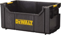 DeWALT - 1 Compartment Tool Tote - 21-7/8" Wide x 12-7/8" Deep x 10-7/8" High, Polypropylene, Black - Industrial Tool & Supply