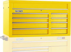Proto - 10 Drawer Top Tool Chest - 50" Wide x 25-1/4" Deep x 27" High, Steel, Black - Industrial Tool & Supply