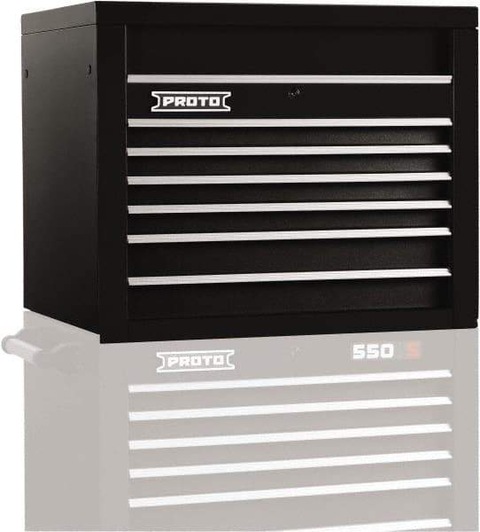 Proto - 6 Drawer Top Tool Chest - 34" Wide x 25-1/4" Deep x 27" High, Steel, Black - Industrial Tool & Supply