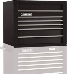 Proto - 5 Drawer Top Tool Chest - 34" Wide x 25-1/4" Deep x 27" High, Steel, Black - Industrial Tool & Supply