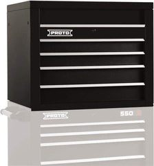 Proto - 4 Drawer Top Tool Chest - 34" Wide x 25-1/4" Deep x 27" High, Steel, Black - Industrial Tool & Supply
