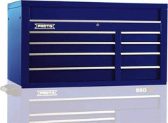 Proto - 8 Drawer Top Tool Chest - 50" Wide x 25-1/4" Deep x 27" High, Steel, Blue - Industrial Tool & Supply
