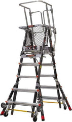 Little Giant Ladder - 4 Steps, 7' 9"' High, Type IAA Rating, Fiberglass Step Ladder - 375 Lb Load Capacity, 114" Base Width - Industrial Tool & Supply