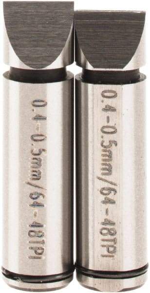 SPI - Micrometer Anvil - 0.4 to 0.5mm, Use with SPI Thread Micrometers - Industrial Tool & Supply
