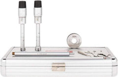 SPI - 2 Piece, 1/2 to 0.8", Chrome Plated Coated, Mechanical Inside Micrometer Set - 0.0002" Graduation, 6" Extension Rod Length, (1) Setting Ring Included - Industrial Tool & Supply