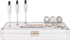 SPI - 3 Piece, 0.275 to 1/2", Chrome Plated Coated, Mechanical Inside Micrometer Set - 0.0001" Graduation, 4" Extension Rod Length, (3) Setting Rings Included - Industrial Tool & Supply