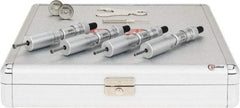 SPI - 4 Piece, 0.12 to 0.28", Chrome Plated Coated, Mechanical Inside Micrometer Set - 0.0001" Graduation, Ratchet Stop Thimble, (2) Setting Rings Included - Industrial Tool & Supply