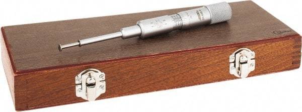 SPI - 0.06 to " Inside Range, 0 to 1" Outside Range, Mechanical Groove Micrometer - 0.001" Graduation, 0.0010" Accuracy, 0.26" Measuring Disc Diam, 0.03" Disc Edge Thickness - Industrial Tool & Supply