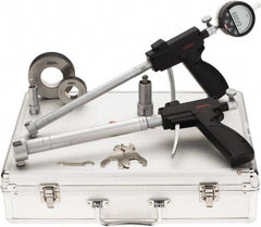SPI - 0.8 to 2", 3.64 & 3.8" Deep, Pistol Grip Electronic Bore Gage Set - Up to 0.00016, 0.0002" Accuracy, 0.0001" Resolution, Includes Indicator - Industrial Tool & Supply