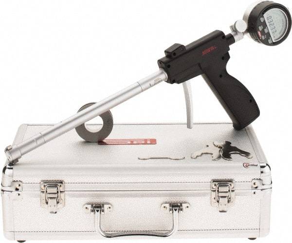 SPI - 0.8 to 1", 3.64" Deep, Pistol Grip Electronic Bore Gage - Up to 0.00016" Accuracy, 0.0001" Resolution, Includes Indicator - Industrial Tool & Supply
