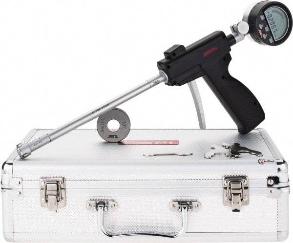 SPI - 0.65 to 0.8", 2.6" Deep, Pistol Grip Electronic Bore Gage - Up to 0.00016" Accuracy, 0.0001" Resolution, Includes Indicator - Industrial Tool & Supply