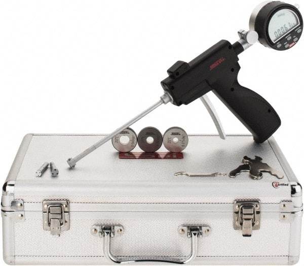 SPI - 0.275 to 1/2", 2" Deep, Pistol Grip Electronic Bore Gage Set - Up to 0.00016" Accuracy, 0.0001" Resolution, Includes Indicator - Industrial Tool & Supply