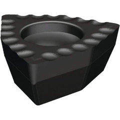 Kennametal - DFT20204 DS Grade KCU40 Carbide Indexable Drill Insert - TiAlN Finish, Trigon, 2.25mm Inscribed Circle - Industrial Tool & Supply