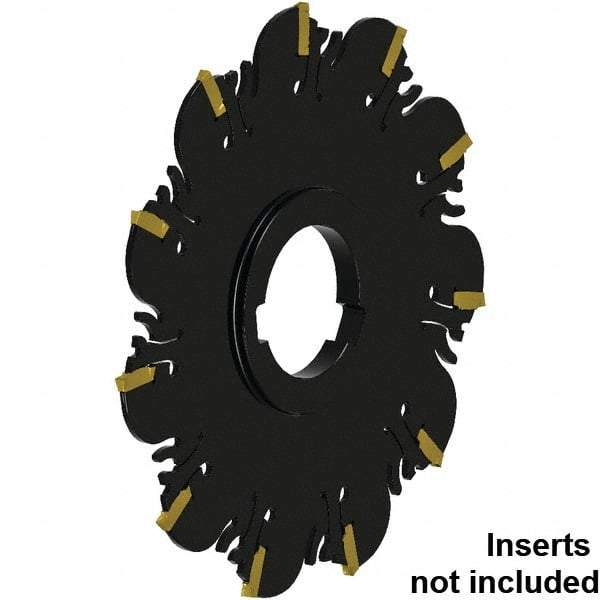 Kennametal - Arbor Connection, 0.134" Cutting Width, 71.7mm Depth of Cut, 200mm Cutter Diam, 40mm Hole Diam, 13 Tooth Indexable Slotting Cutter - 40mm Shank Diam, FDA Toolholder, XCP34... Insert, Neutral Cutting Direction - Industrial Tool & Supply