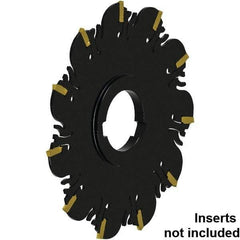 Kennametal - Arbor Connection, 0.201" Cutting Width, 32.2mm Depth of Cut, 100mm Cutter Diam, 22mm Hole Diam, 5 Tooth Indexable Slotting Cutter - 22mm Shank Diam, FDA Toolholder, XCP51... Insert, Neutral Cutting Direction - Industrial Tool & Supply