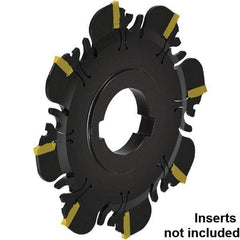 Kennametal - Arbor Connection, 0.047" Cutting Width, 3/8" Depth of Cut, 80mm Cutter Diam, 22mm Hole Diam, 8 Tooth Indexable Slotting Cutter - 22mm Shank Diam, FDA Toolholder, XCP12... Insert, Neutral Cutting Direction - Industrial Tool & Supply