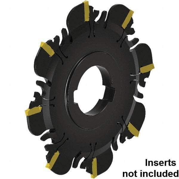 Kennametal - Arbor Connection, 0.047" Cutting Width, 3/8" Depth of Cut, 2-1/2" Cutter Diam, 15.9mm Hole Diam, 6 Tooth Indexable Slotting Cutter - 15.9mm Shank Diam, FDA Toolholder, XCP12... Insert, Neutral Cutting Direction - Industrial Tool & Supply