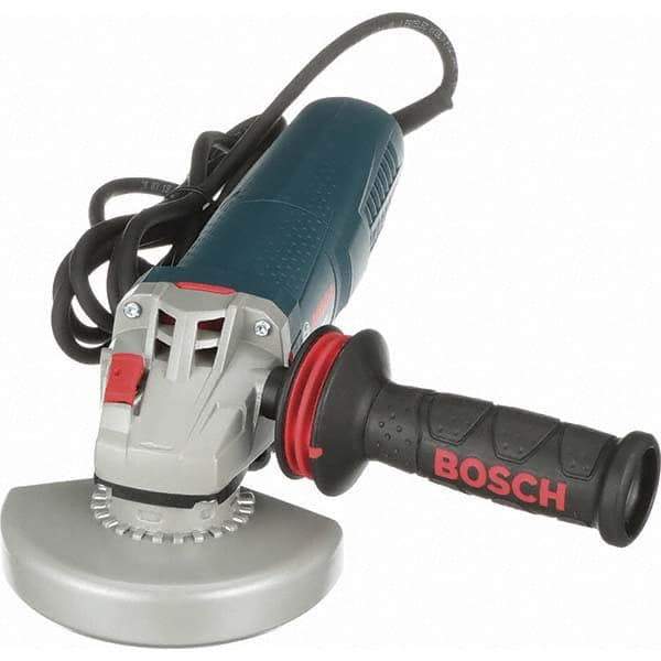 Bosch - 5" Wheel Diam, 11,500 RPM, Corded Angle & Disc Grinder - 5/8-11 Spindle, 120 Volts, 13 Amps - Industrial Tool & Supply