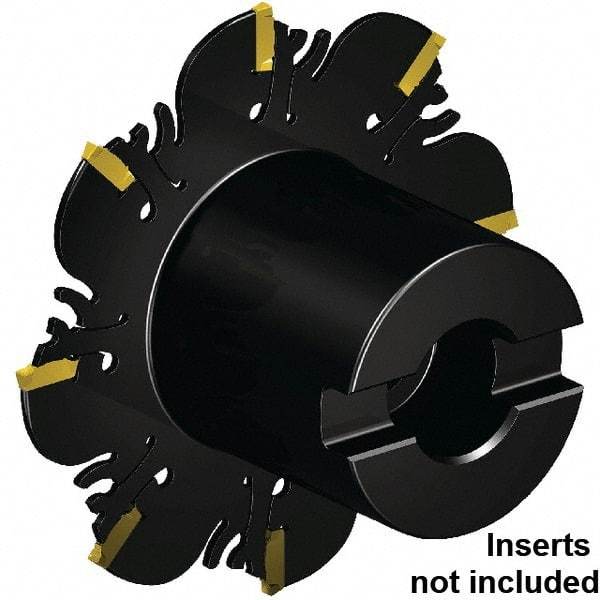Kennametal - Shell Mount Connection, 0.106" Cutting Width, 27.78mm Depth of Cut, 5" Cutter Diam, 1-1/4" Hole DIam, 8 Tooth Indexable Slotting Cutter - 1-1/4" Shank Diam, FDA Toolholder, XCP27... Insert, Right Hand Cutting Direction - Industrial Tool & Supply