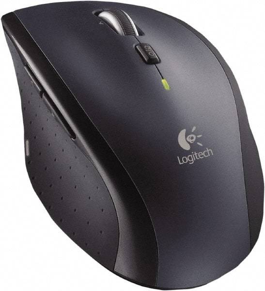 Logitech - Black Wireless Mouse - Use with Mac OS X 10.4 & Later,Windows XP, Vista, 7, 8 - Industrial Tool & Supply