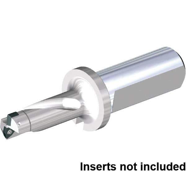 Kennametal - 39mm Max Drill Depth, 2xD, 19.5mm Diam, Indexable Insert Drill - 2 Inserts, 25mm Shank Diam, Straight Shank - Industrial Tool & Supply