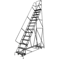 TRI-ARC - Rolling & Wall Mounted Ladders & Platforms Type: All-Directional Ladder Style: Rolling Safety Ladder - Industrial Tool & Supply