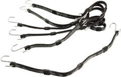 Erickson Manufacturing - Adjustable Bungee Strap with S Hook - 24" OAL, Black - Industrial Tool & Supply