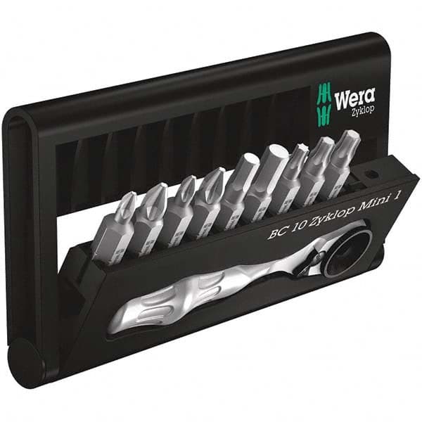 Wera - Screwdriver Bit Sets Type: Insert Bit Set Drive Size: 1/4 (Inch) - Industrial Tool & Supply