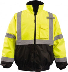 OccuNomix - Size 2XL Hi-Viz Yellow & Black High Visibility Jacket/Coat - Industrial Tool & Supply