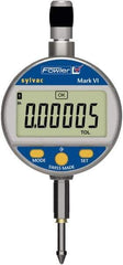 Fowler - 0 to 12.5mm Range, 0.0005" Graduation, Electronic Drop Indicator - Center Lug Back, Accurate to 0.0004", Inch & Metric System, LCD Display - Industrial Tool & Supply